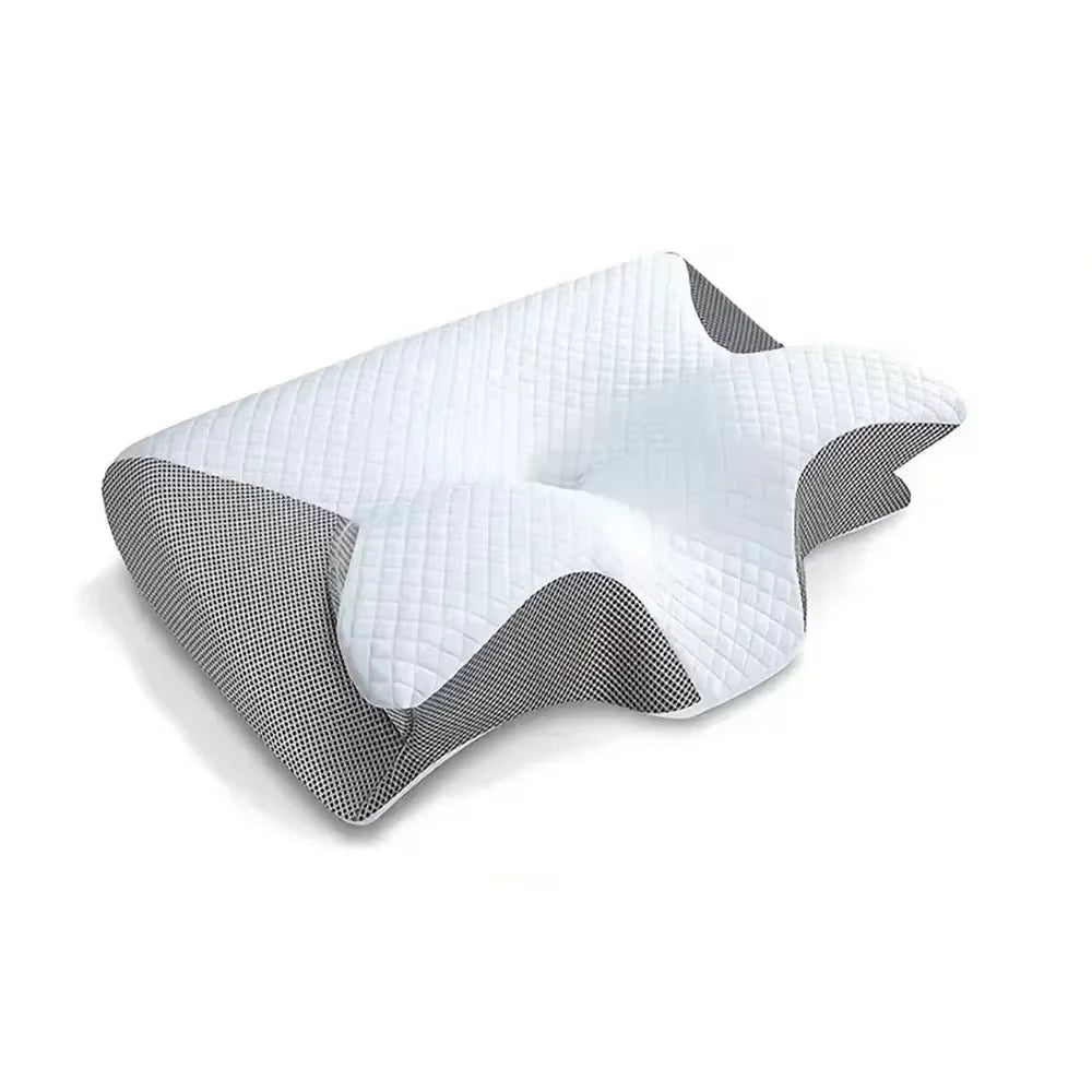 Sleep Memory Pillow Butterfly Memory Foam Neck Pillows Contoured Sleep for Neck Pain Relief Stomach Support Comfortable Pillow